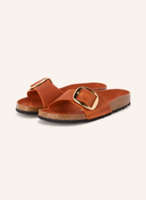 Birkenstock Pantofle Madrid Big Buckle tmavě oranžová / zlatá