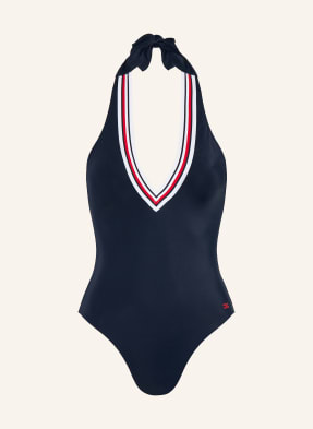 Tommy Hilfiger Plavky S Vázáním Za Krkem tmavě modrá / červená / bílá