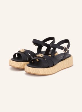 Tommy Hilfiger Plateau-Sandaletten schwarz