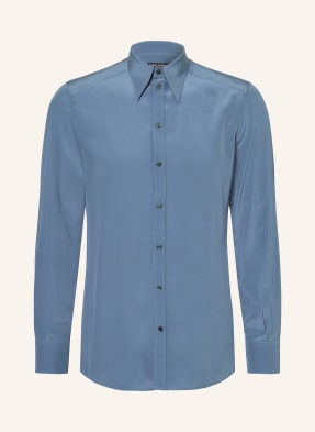 Dolce & Gabbana Hedvábná Košile Slim Fit modrá