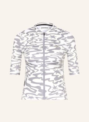 Café Du Cycliste Cyklistický Dres Laurette bílá / tmavě šedá / tmavě žlutá