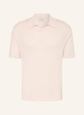 Calvin Klein Strick-Poloshirt Mit Leinen rosa