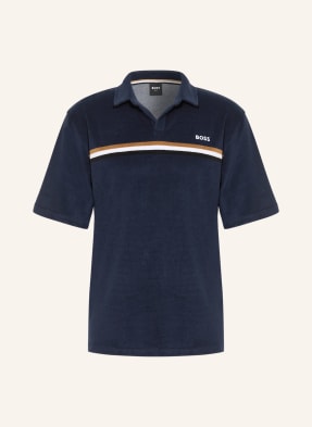 Boss Frottee-Poloshirt Iconic blau