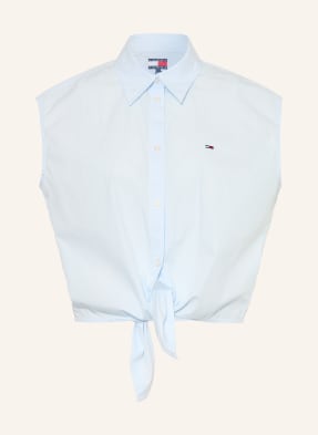 Tommy Jeans Halenka tmavě modrá / bílá