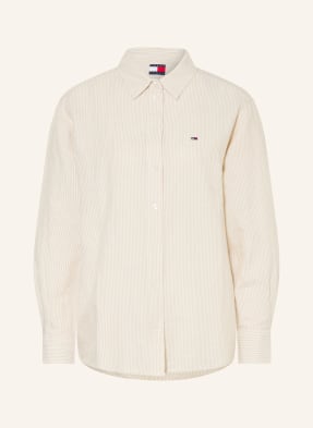 Tommy Jeans Košile S Lnem béžová / bílá