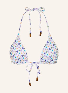 Vilebrequin Trojúhelníkové Bikiny Micro Fleur bílá / světle fialová / modrá
