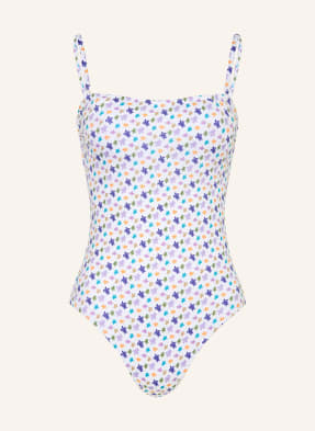 Vilebrequin Plavky S Bandeau Topem Micro Facette bílá / světle fialová / modrá
