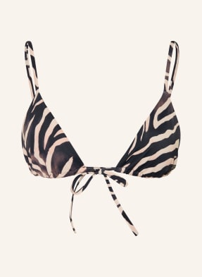 Hugo Trojúhelníkový Bikini Top Fancy černá / světle hnědá
