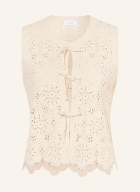 Darling Harbour Háčkovaná Vesta beige