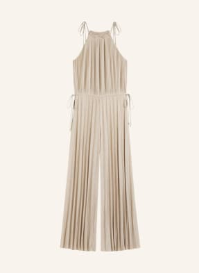 Boss Jersey-Jumpsuit Edecki Mit Plissees beige