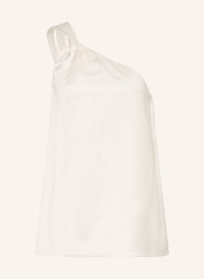 Boss One-Shoulder-Top Bantea Aus Satin weiss