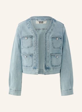 Oui Džínová Bunda S Ozdobnými Kameny 5300 blue denim