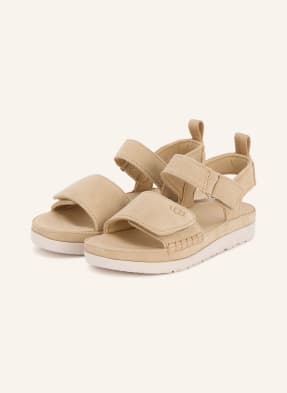 Ugg Plateau-Sandalen Goldenstar beige