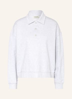 Carhartt Wip Mikina S Límečkem Brenta světle šedá