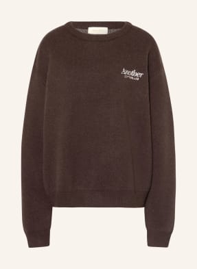 Another Cotton Lab Oversized Svetry Wine & Vibe tmavě hnědá