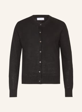 Darling Harbour Strickjacke Aus Leinen schwarz