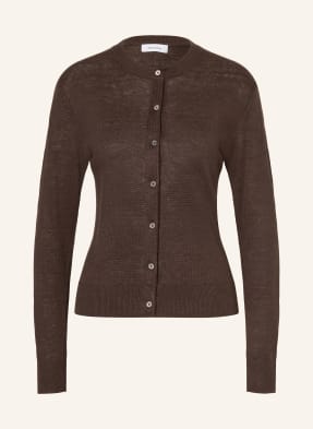 Darling Harbour Strickjacke Aus Leinen braun