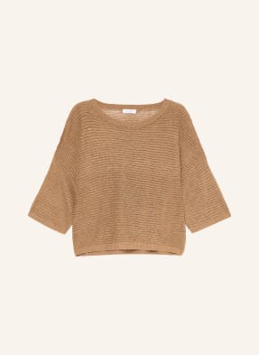 Darling Harbour Strickshirt Aus Leinen braun