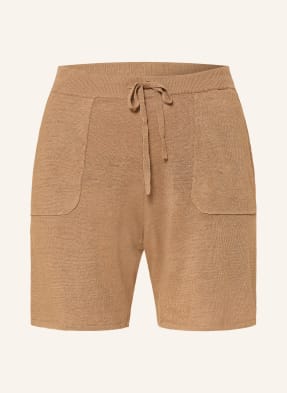 Darling Harbour Strickshorts Aus Leinen braun