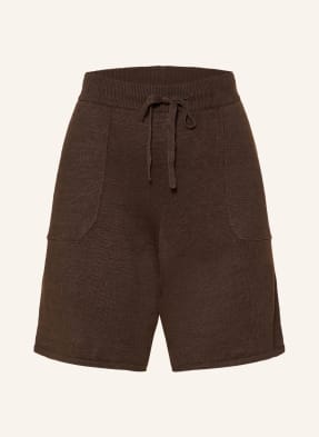Darling Harbour Strickshorts Aus Leinen braun
