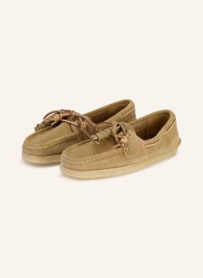 Clarks Originals Lodní Boty Godney Boat khaki / béžová