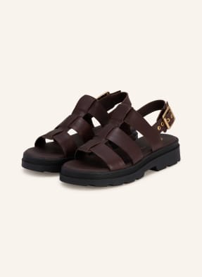 Clarks Sandály orinoco3 Strap tmavě hnědá / zlatá