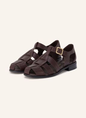 Clarks Sandály Hana Sun tmavě hnědá / zlatá