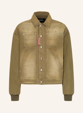 dsquared2 Bunda Carpenter Z Kombinace Materiálů khaki