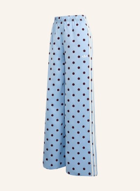 Adidas Originals Kalhoty Satin Polka Dots Wide Leg Pant tmavě modrá / tmavě červená
