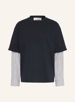 Jil Sander Dlouhé Rukávy Z Kombinace Materiálů černá / bílá