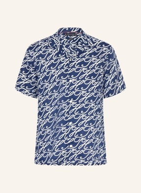 Tommy Hilfiger Letní Košile Regular Fit Z Lnu tmavě modrá / bílá