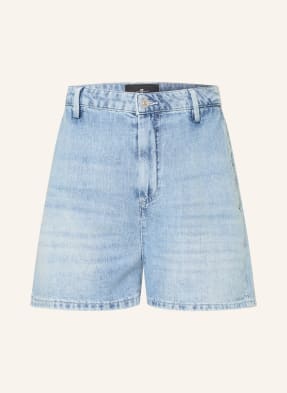 7 For All Mankind Jeansshorts Mit Leinen blau