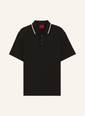 Hugo Jerseyové Polo Tričko Dunik černá / bílá