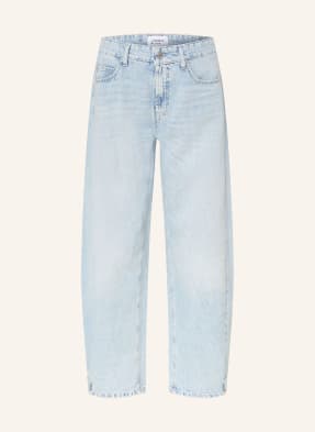 Cambio Barrel Jeans Oaklyn Mit Leinen blau