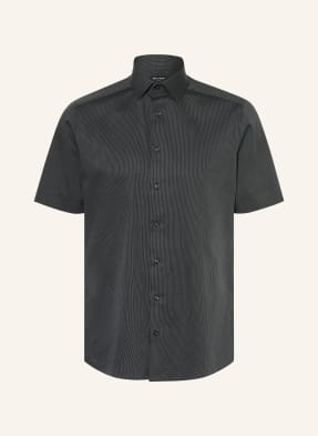 Olymp Košile S Krátkým Rukávem Luxor Modern Fit tmavě šedá / šedá