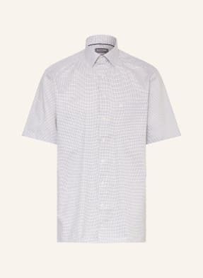 Olymp Košile S Krátkým Rukávem Luxor Comfort Fit bílá / hnědá / černá