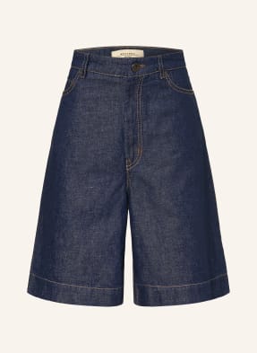 Weekend Max Mara Džínové Šortky Dozono S Lněným Prvkem tmavě modrá