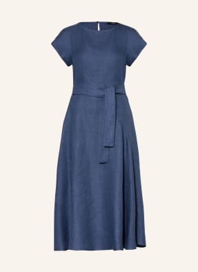 Weekend Max Mara Lněné Šaty Esordio modrá
