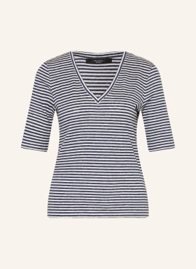 Weekend Max Mara Tričko Opzione Z Lnu tmavě modrá / bílá