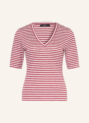 Weekend Max Mara Tričko Opzione Z Lnu tmavě červená / bílá