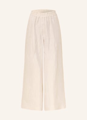 Weekend Max Mara 7/8 Kalhoty Felino Z Lnu béžová