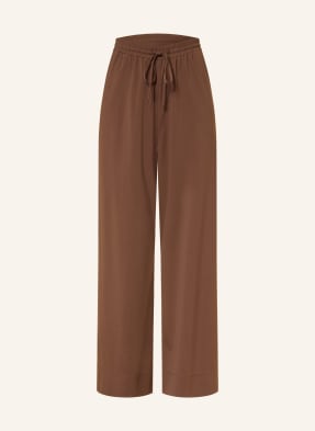 Weekend Max Mara 7/8 Kalhoty Modico Z Džerseju hnědá