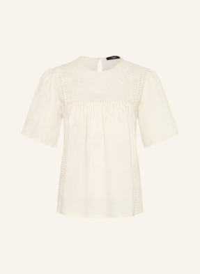 Weekend Max Mara Tričko Bacino Z Kombinace Materiálů S Lnem krémová