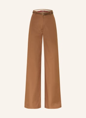 Max Mara Studio Kalhoty Marlene Farea hnědá