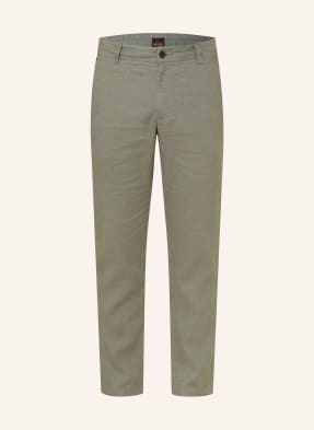Boss Leinenchino Sanderson Regular Fit grau