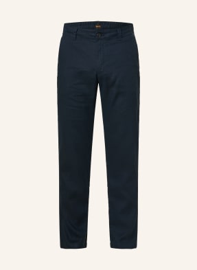 Boss Leinenchino Sanderson Regular Fit blau
