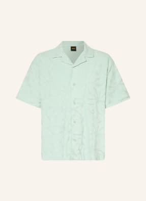 Boss Resorthemd We Flower Aus Frottee blau