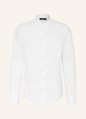 Digel Lněná Košile Koen Slim Fit Se Stojáčkem bílá