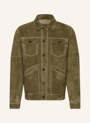 Windsor. Kožená Bunda khaki