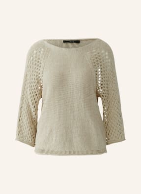 Oui Pullover Mit 3/4-Arm beige